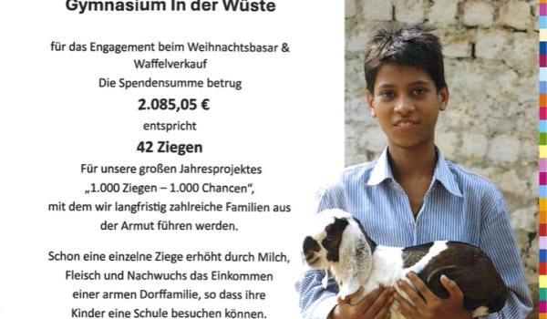 42 Ziegen durch Adventsbasar 