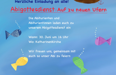 Einladung zum Abiturgottesdienst
