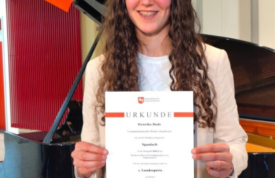 Henrike Bode gewinnt 1. Landespreis beim Bundeswettbewerb Fremdsprachen